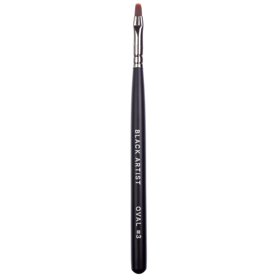 Gel Nail Modeling (Black Artist) Brush Size 3 Oval Kodi Professional