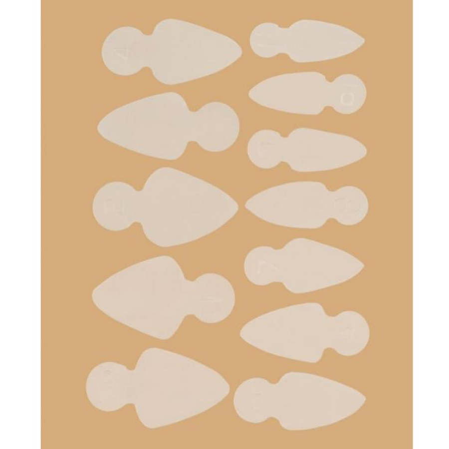 Mold Short Stiletto - Stencils for French manicure on top forms (12 pcs/set)