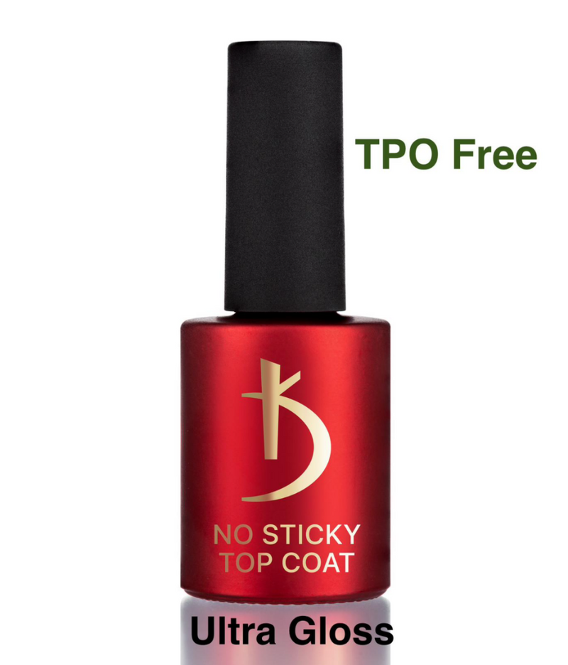 No Sticky Top Coat Ultra Gloss for Gel Polish, 15ml TPO Free.