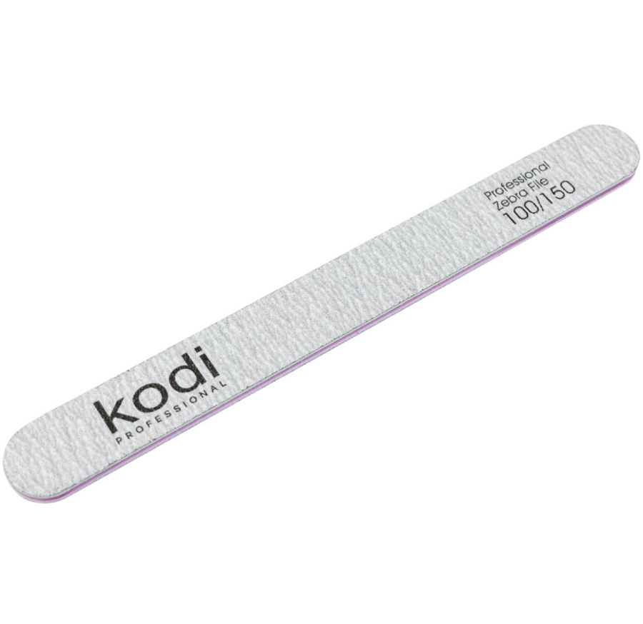 Straight Nail File 100/150 (Color: Light Gray, Size: 178/19/4) Kodi Professional 