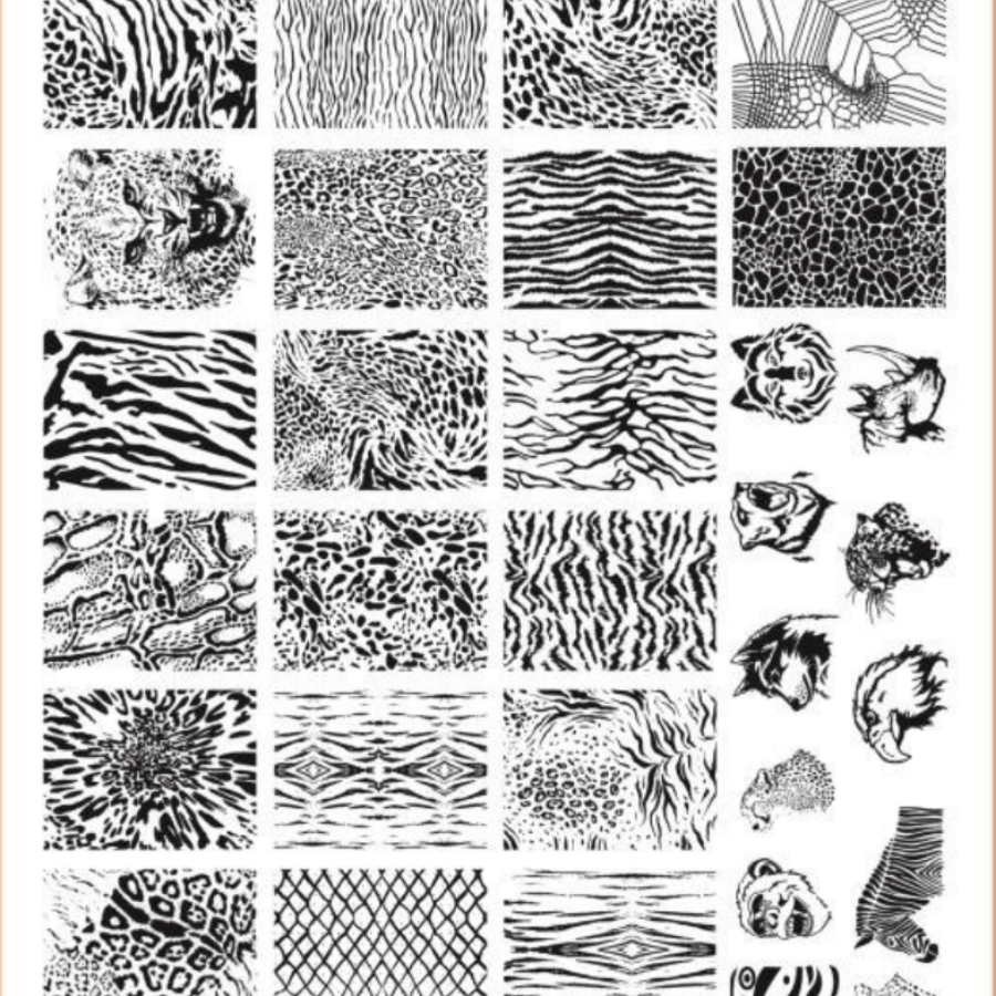 Stamping plate Plus size No. 09 (9.5x14.5 cm)