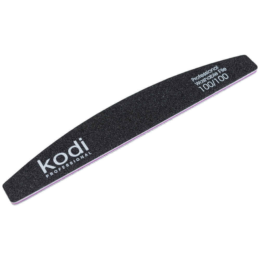 Nail File "Crescent" 100/100 (Color: Black, Size: 178/28/4) Kodi Professional