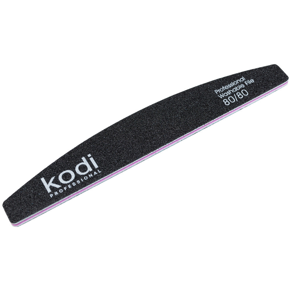 Nail File "Crescent" 80/80 (Color: Black, Size: 178/28/4) Kodi ProfessionalN
