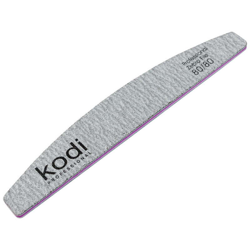 Nail File "Crescent" 80/80 (Color: Gray, Size: 178/28/4) Kodi Professional