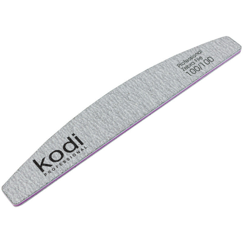 Nail File "Crescent" 100/100 (Color: Gray, Size: 178/28/4) Kodi Professional