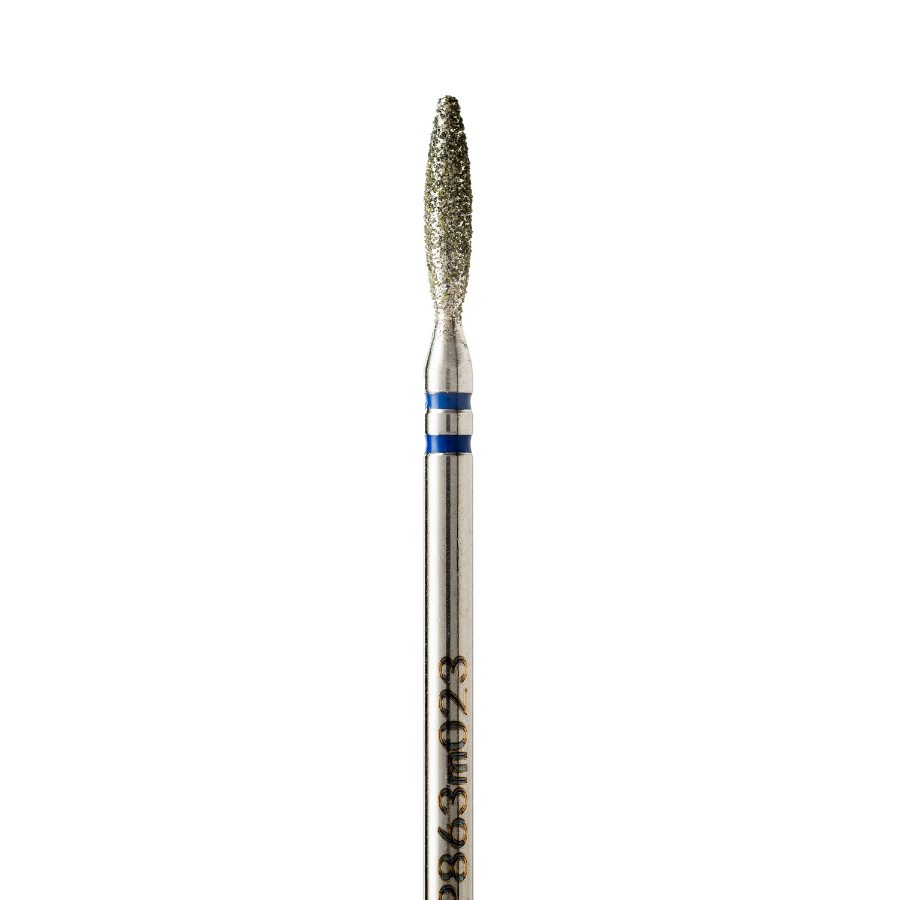 Diamond drill bit, blunt flame-shaped, diameter 2.3 mm, medium abrasive, P863m023