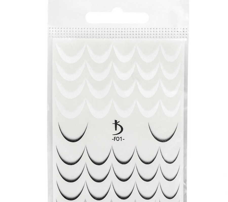 French Ombre Slider Design F01 (Black/White)