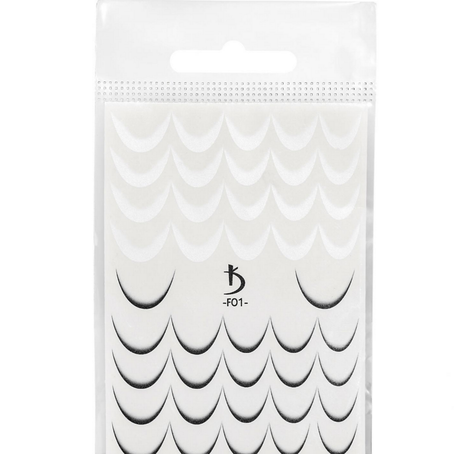 French Ombre Slider Design F01 (Black/White)