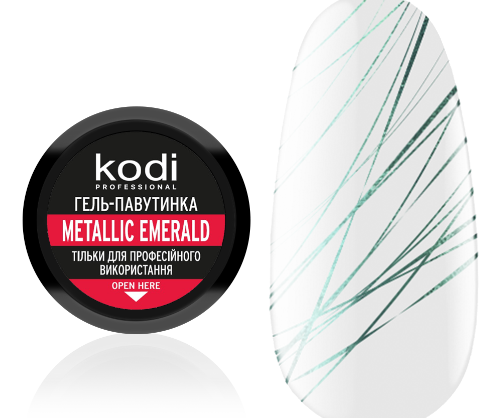 Spider Gel Metallic Emerald for Nail Design 4ml. Kodi Professional