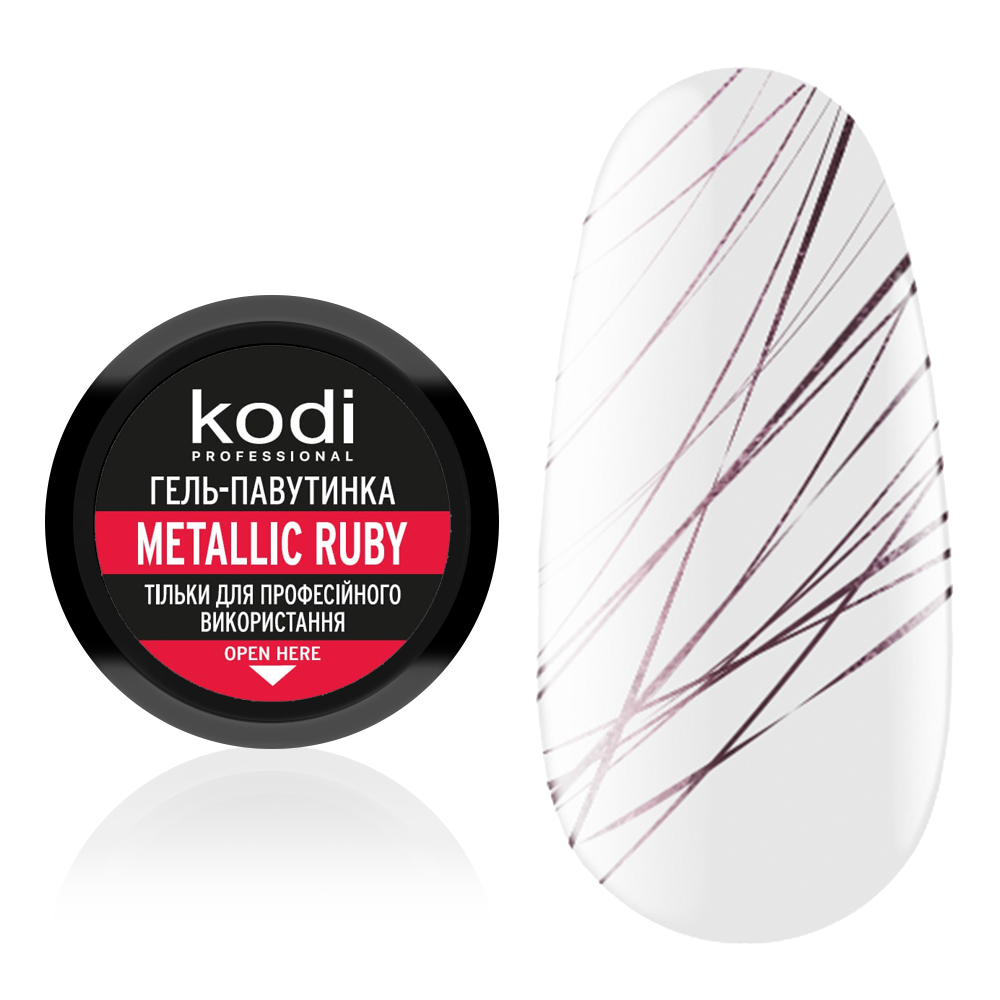 Spider Gel Metallic Ruby for Nail Design 4ml. Kodi Professional 