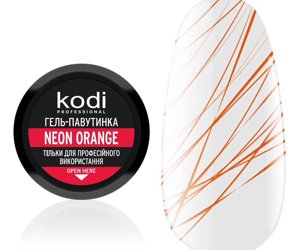 Spider Gel Neon Orange for Nail Design 4ml. Kodi Professional