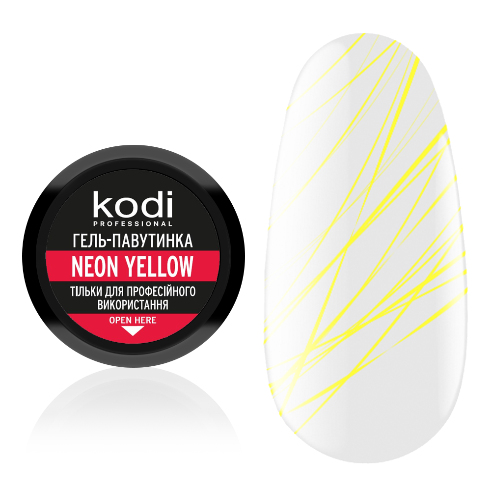 Spider Gel Neon Yellow for Nail Design 4ml. Kodi Professional