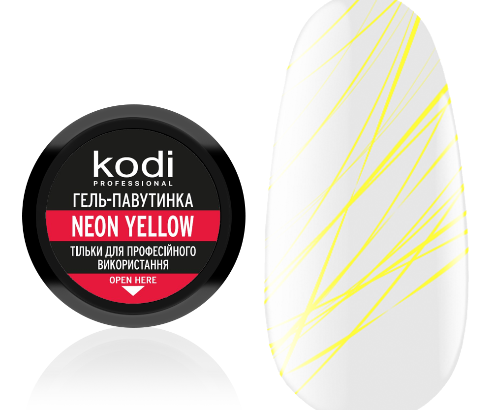 Spider Gel Neon Yellow for Nail Design 4ml. Kodi Professional